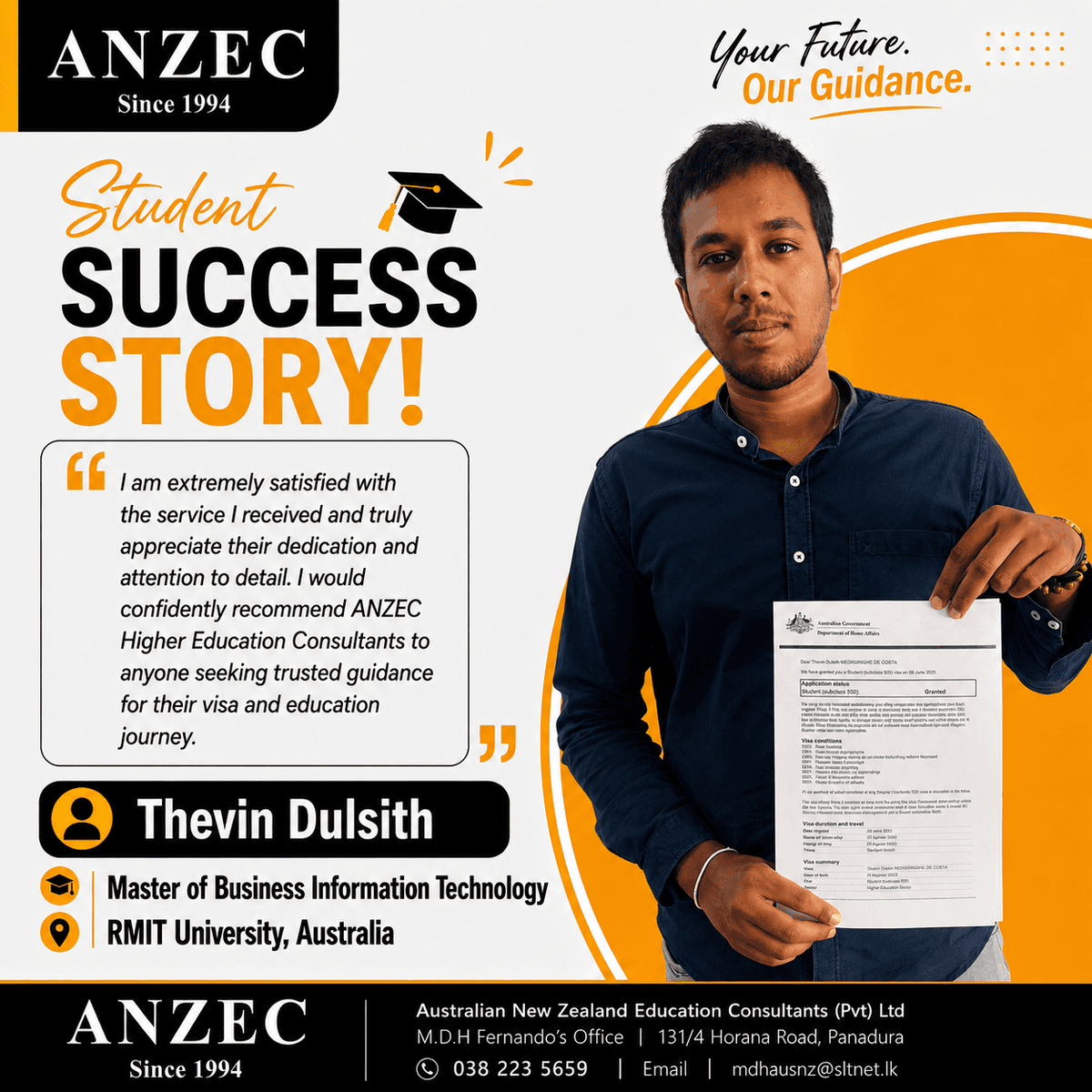 Thevin Dulsith, Master of Business Information Technology, RMIT University