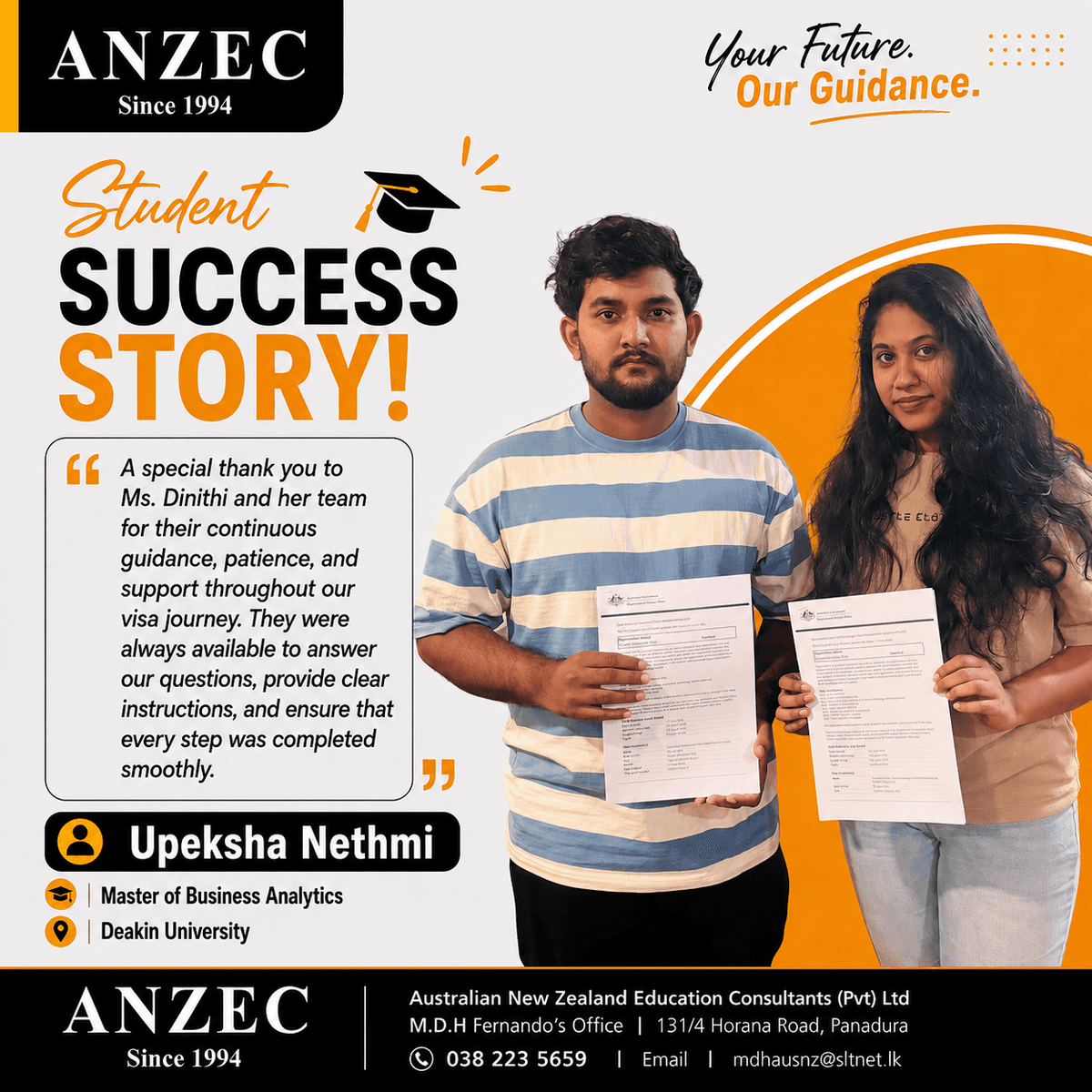 Upeksha Nethmi, Master of Business Analytics, Deakin University