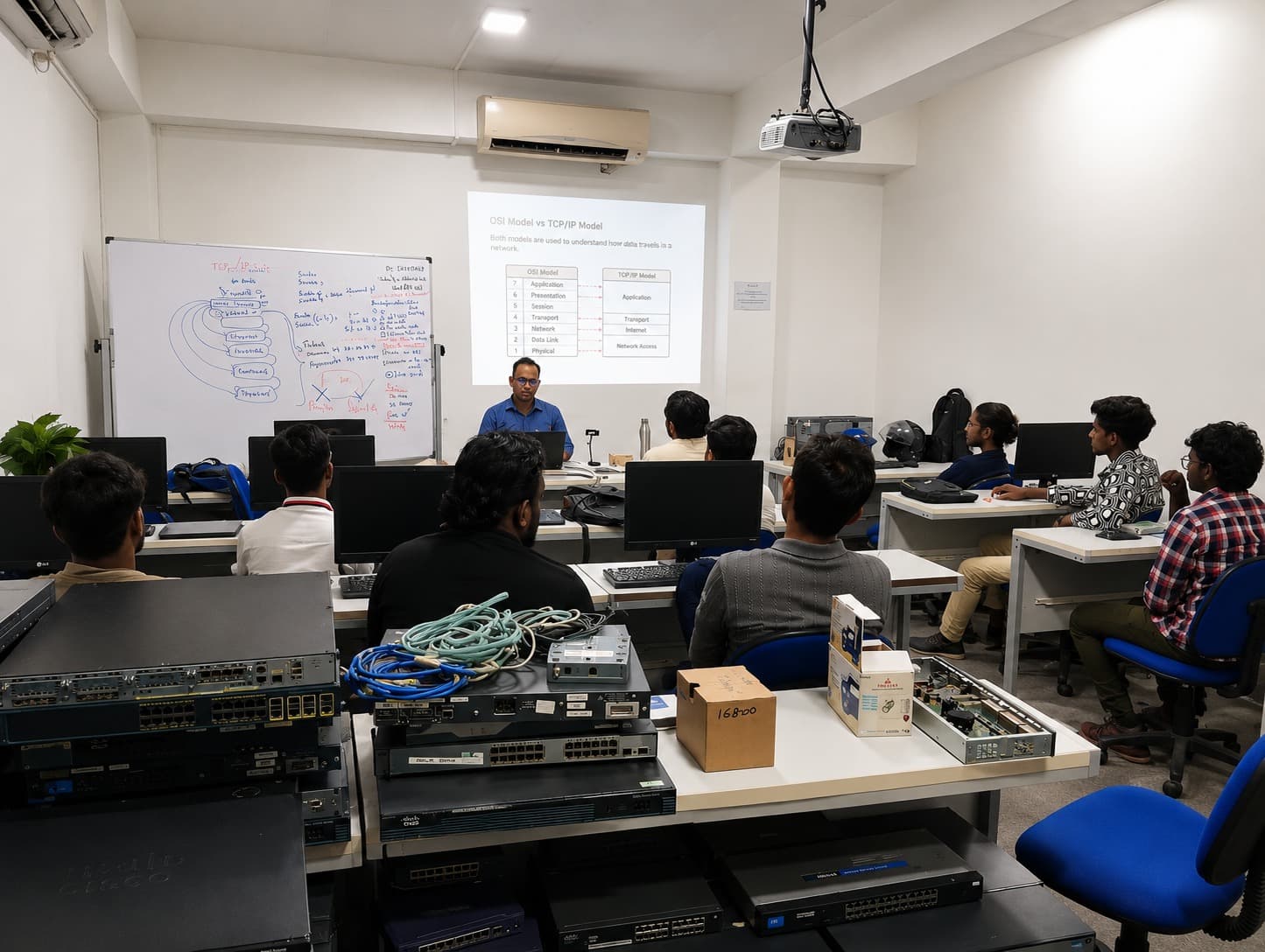 A networking class at WinSYS City Campus in Sri Lanka